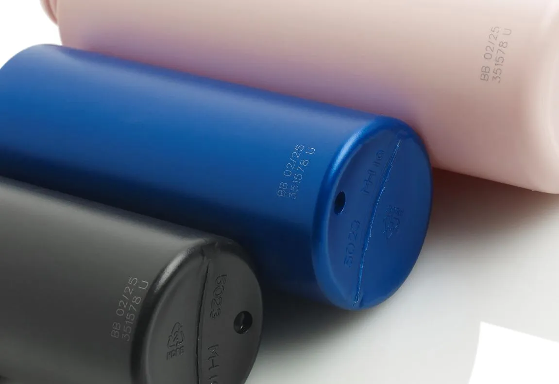 U510 print op gekleurde HDPE fles