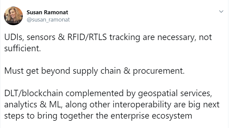 Susan Ramonat tweet regarding UDIs