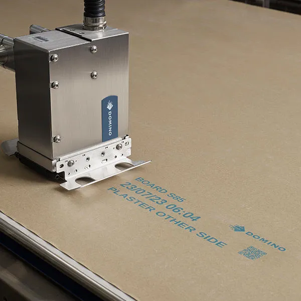 Cx350i Remote head printing blue text on plasterboard