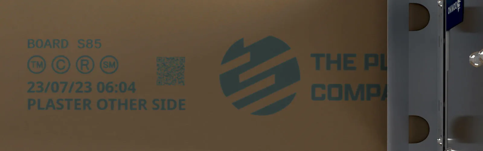 domino coder printing on gypsum board