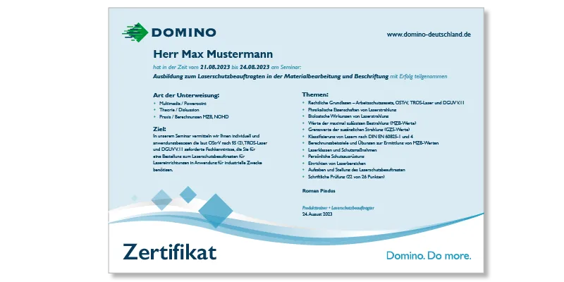2023-DE Laserschutz 800x400 Bild Zertifikat