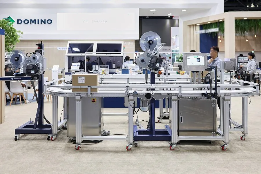 코리아팩 2026 도미노코리아 부스 - 2차 패키징 라인 마킹 자동화