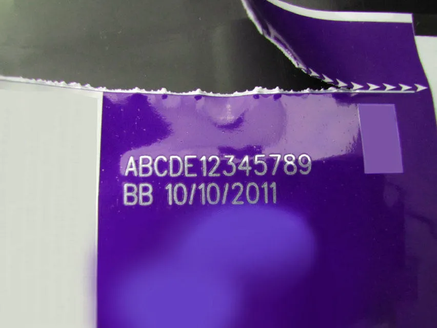 Easy open line and codes score by Domino's D series printer