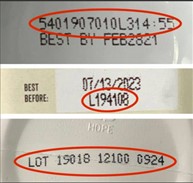 Lot codes