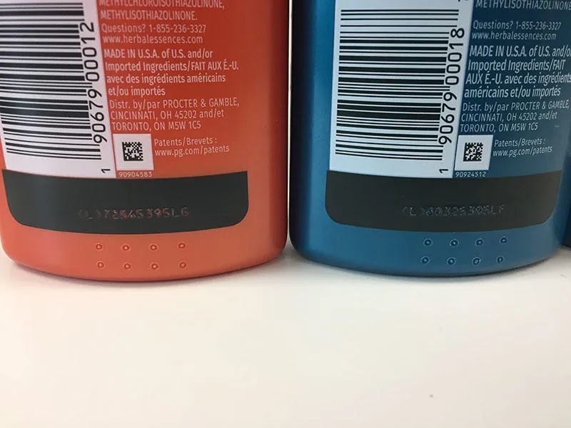 P&G의 시각장애인을 위한 촉감 마킹이 적용된 Herbal Essences