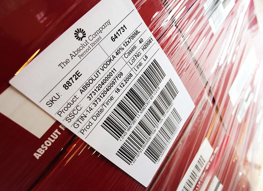 thermal print and apply labelling on pallet