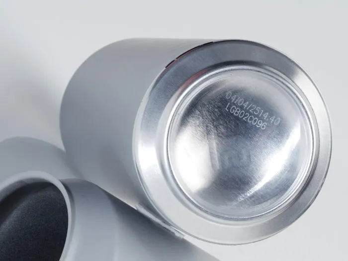 Barcode shown on metal can