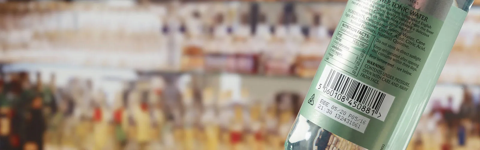 Bottle barcode-banner