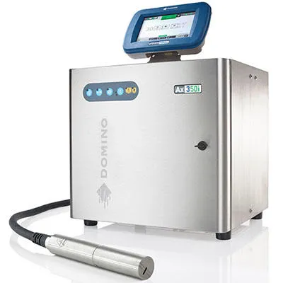 Domino's Ax350i continuous inkjet printer with touch panel and printhead