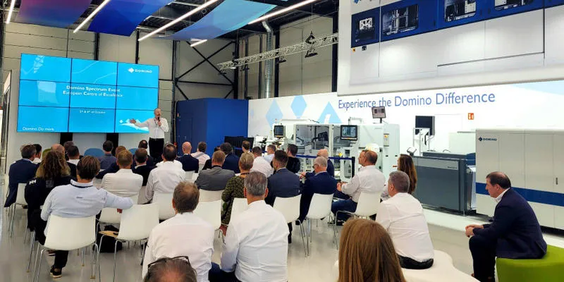 Jeremy Jones Global Marketing Director at Domino presenting