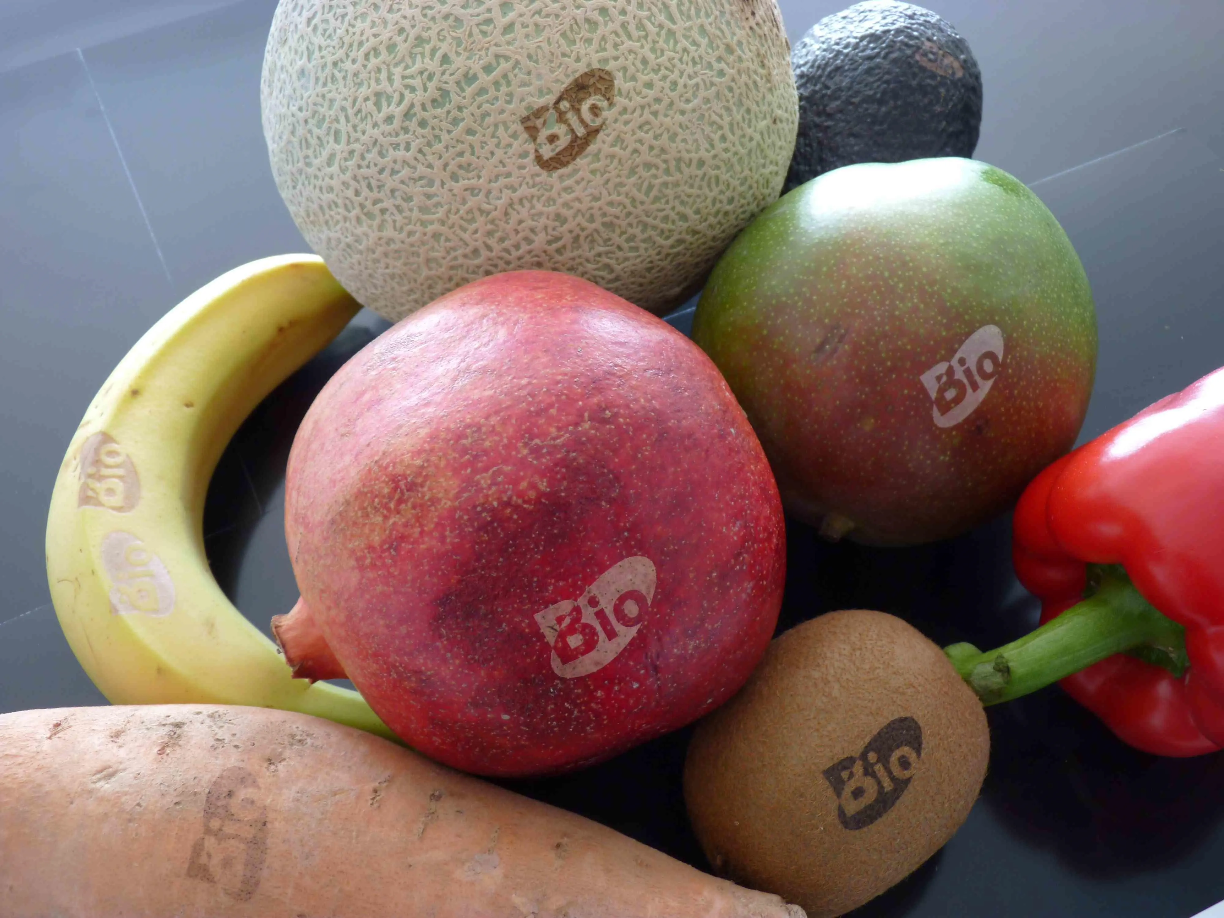 Impresión sobre fruta