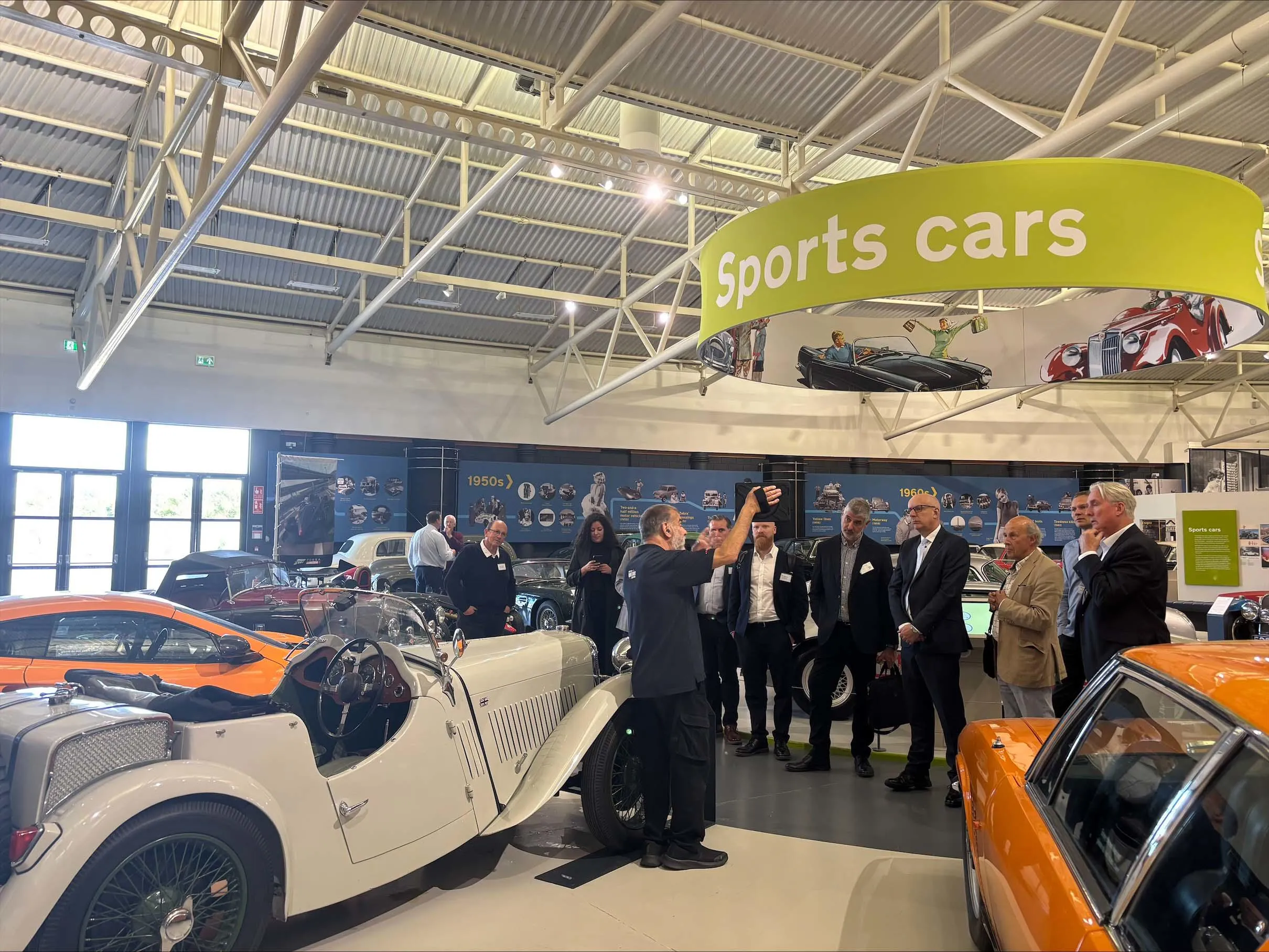 Private tour of the British Motor Museum at the Domino Driving Digital in Label Printing event 
