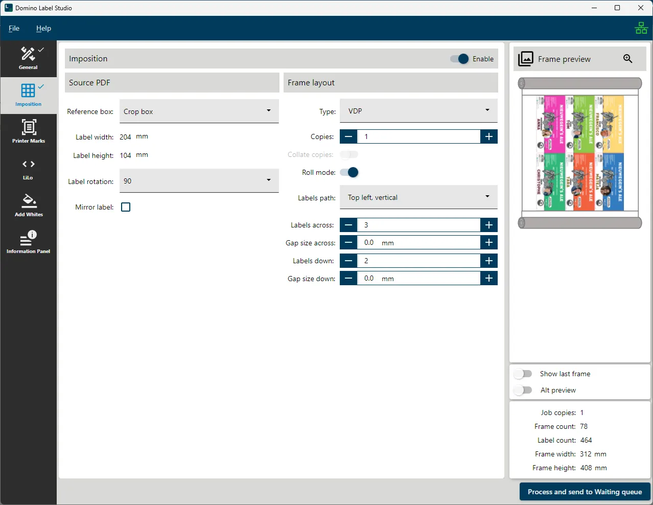 Label Studio - Imposition VDP