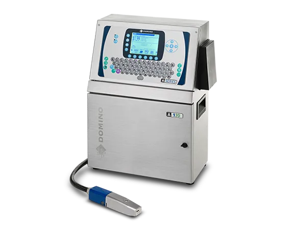 Domino A120 series continuous inkjet printer.