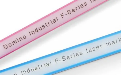 Domino Extrusion Laser Coding Station coding onto wires