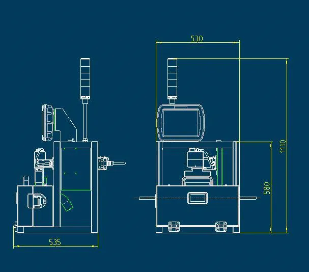 Extrusion Laser Coding Station schematic