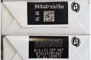 Dot Code and Data Matrix coded with the Domino CPCS for Track and Trace and Unique Product Identification