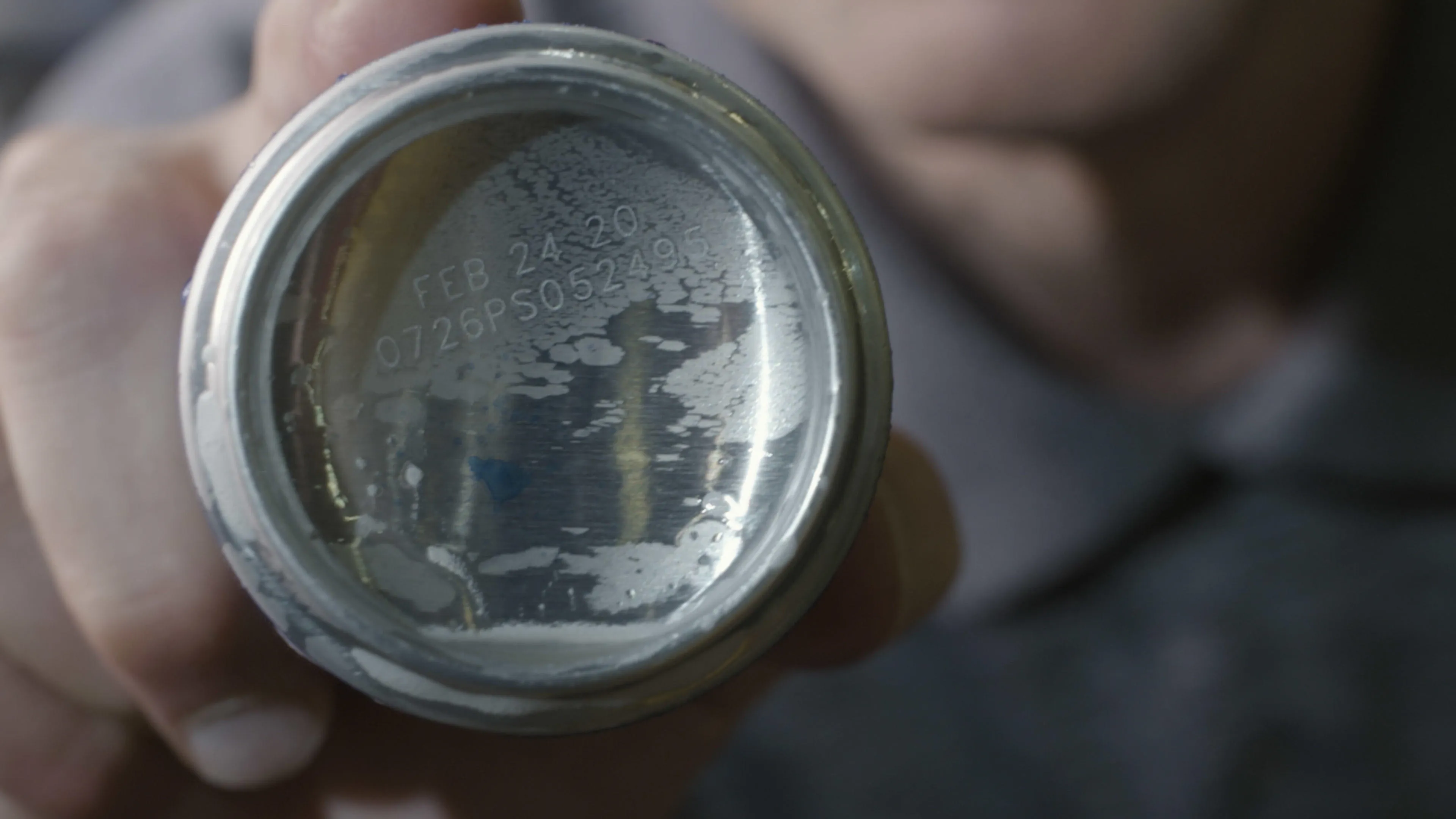Druckmuster Dosen-Kennzeichnung mit F720i Faserlaser bei Pepsi Bottling Ventures.